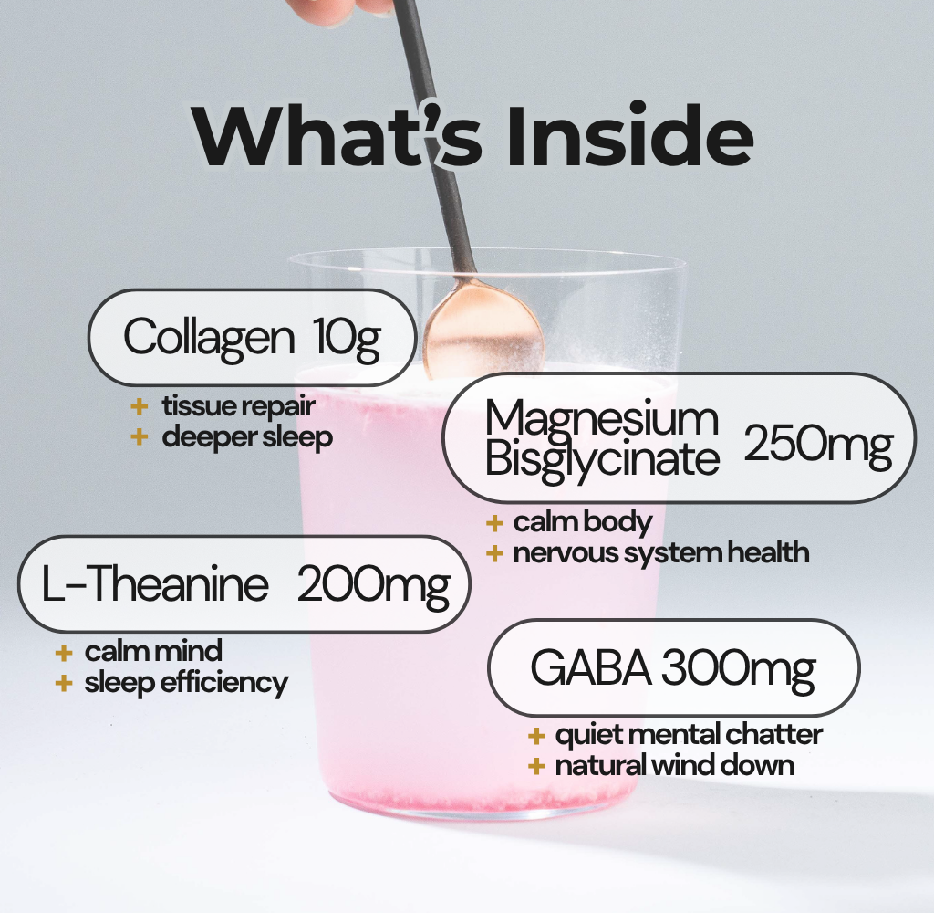 Product image with text explaining benefits or each ingredient.