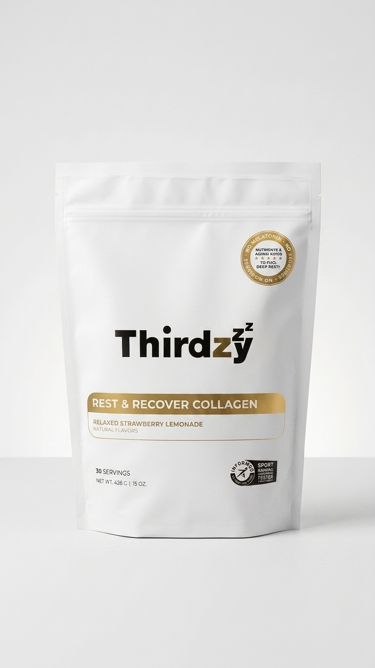 Thirdzy Rest & Recover Collagen on white background